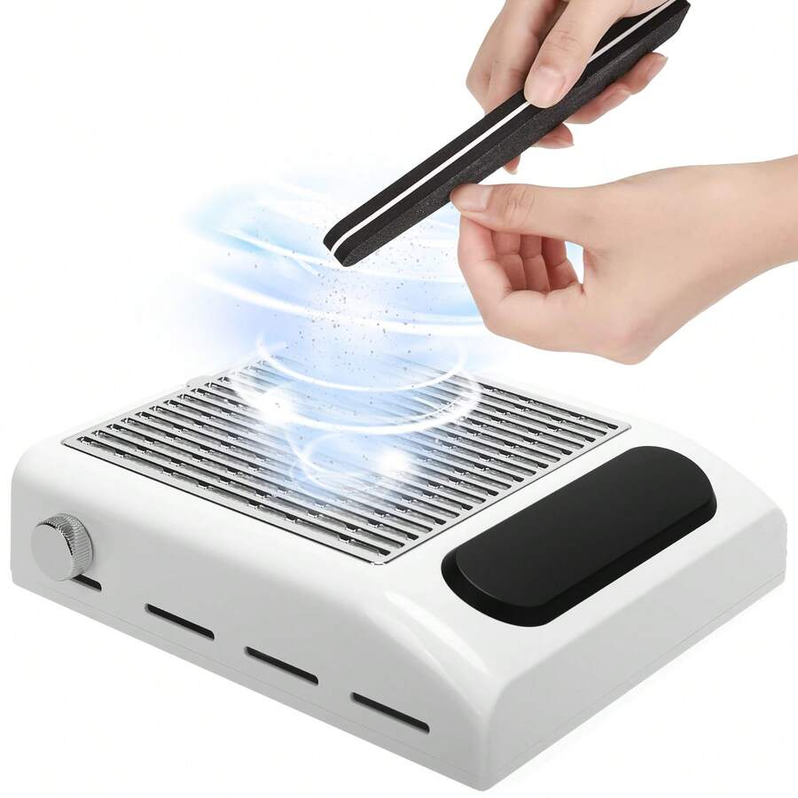 DianaBeauty Ultra-Quiet Nail Dust Collector Machine With Reusable Filter, Powerful Low-Noise Nail Vacuum - White - View 1
