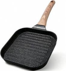 7 Inch Nonstick Small Grill Pan For Indoor Cooking, Versatile Induction Square Grilling Skillet Steak Pan For Stove Tops,  Free, Black - Black - View 8