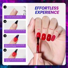 Beetles 6 Colors 7.5ML Jelly Gel Nail Polish Set, Summer Soak Off UV Gel Polish Kit, DIY Manicure Gift For Women - 6 Color 7.5ML Jelly Magic - 查看 6