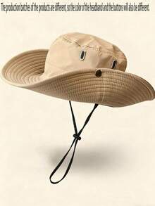 1pc/Set Western Cowboy Outdoor Breathable Wide Brim Sun Hat, Unisex Sun Protection Hat, Suitable For Hiking, Camping, Fishing, Mountaineering, Blocking UV Rays - Multicolor - View 4