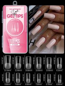 120Pcs Medium Almond Boxed Acrylic Nail Tips, 12 Sizes Half Frosted Inside False Nails, DIY Nail Art Press On Nails Supplies - View 16