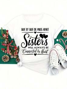 Las camisetas estampadas son ropa femenina moderna y hermosa.El diseño "The Sisters" es holgado y adecuado para deportes y fiestas.Son lindas, elegantes y son un regalo con estilo.Son suaves, lavables a máquina y elásticas.Estas camisetas casuales para el hogar tienen cuello redondo y mangas cortas, y están hechas de 100% algodón. - Verde - Ver 7