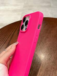 1 chiếc ốp lưng điện thoại sạc không dây phát quang cao cấp, tương thích với iPhone 17 Air 16 15 14 13 12 11 Pro Max Plus | Silicone lỏng | Ốp bảo vệ siêu mỏng chống sốc | Điện thoại - Màu Hồng Tươi - Xem 4