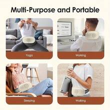 Automatic Abdominal Massager With 3 Adjustable Speeds, Heating Function, Bidirectional Rotation, Automatic Reverse Function, And 10-Minute Timer. Suitable For Waist, Abdomen, Back, Neck, And Legs. Ideal For Home And Office Use. - White - View 5