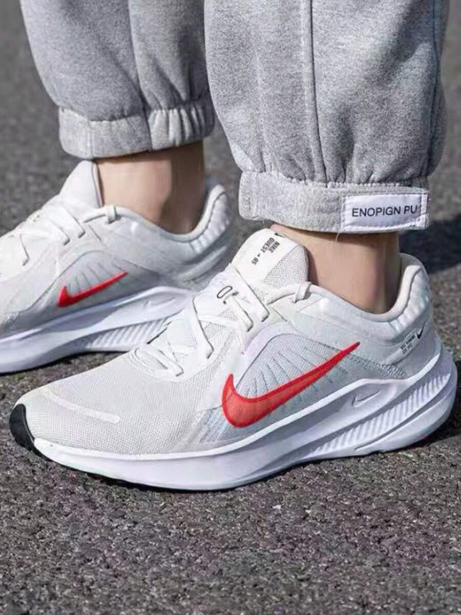 Nike Quest 5 低筒休閒跑步鞋 男款 紅白色 - 白紅色 - 查看 1