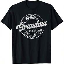 Cute Unisex Premium Casual T-Shirts, "Super Proud Aunt Of 2026" Graduation Family T-Shirt, Comfortable Loungewear, Everyday Fashion, Party T-Shirt, Unisex Style, Gift T-Shirt, Sizes S - XXXXL, Black - 黑色 10 - 查看 6