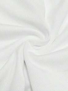 Camiseta casual de manga corta con cuello redondo, estampado de lazo y decoración de perlas para mujer, ajuste estándar - Multicolor 2 - Ver 3