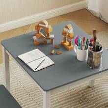 Children's Table With 2 Chairs, 3-Piece Children's Seating Set, Children's Seating Group, Children's Furniture, 56 X 52 X 48 Cm Grey - Gray - View 1
