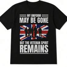 Printed T-Shirt For Men And Women - 黑色 - 查看 1