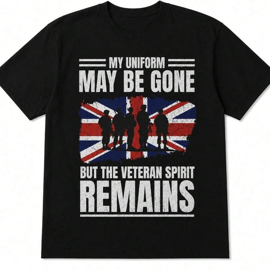 Printed T-Shirt For Men And Women - 黑色 - 查看 1