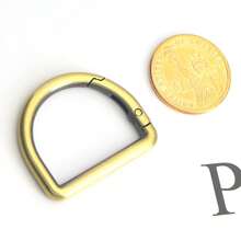 5pcs D-Ring Spring Snap Hooks, Suitable For Belts, Backpacks, Handbags, Wallets, Key Chains - Gun color - View 6