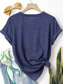 3 piezas de camisetas de mujer LADYNOVA con estampado de doble cara de la bandera estadounidense y fuegos artificiales, conjuntos de verano para mujer, ropa de vacaciones para mujer, ropa de verano, conjuntos para festivales, tops de verano.|Moda Urbana Local de Primavera/Verano||Uso Casual Diario Primavera Verano Moderno Moldeador|Conjunto de verano para mujer, ropa de vacaciones|Blusas elegantes para mujer, ropa de primavera, blusas de verano. - Negro - Ver 5