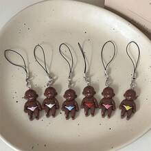 6pcs Natasha Funny Cartoon Character Phone Lanyard Pendant, Couple & Best Friend Gift Accessories - Multicolor - View 4