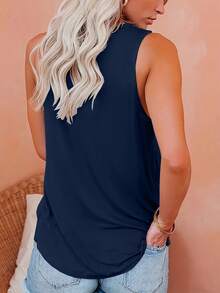 Summer Outfits For WomenPlus Size Sun Print Tank Top, Casual Crew Neck Sleeveless Tank Top For Summer, Women's Plus Size ClothingLoose And Comfortablesummer Tops For Women - 白色 - 查看 10