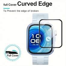 适用于华为 Watch Fit5/Fit5 Pro 的 4 片装 TPU 屏幕保护膜，非玻璃材质，柔软防刮，超薄高清软保护膜，3D 全覆盖，高清透明 - 4pcs for 華為Watch Fit5 - 查看 6