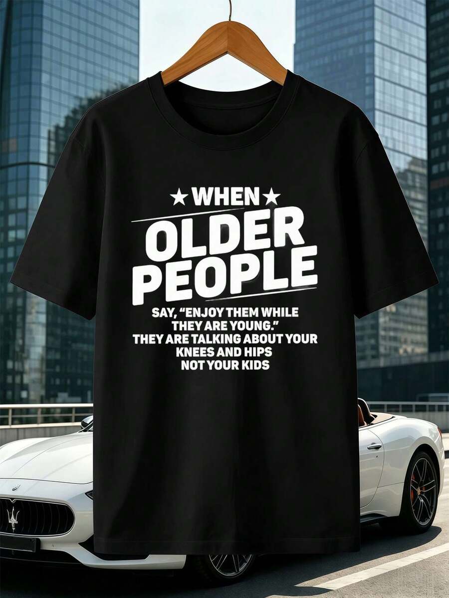 Men Plus Size T-Shirts - Black - View 1