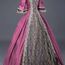 Plus Size - Plus Size - HERATALK Plus-Size Women'S Dress, 15-Color Victorian Style Dress, European And American Retro Court Noble Evening Performance Dress, COS Dress, Ball Dress, Muslim Dress - 玫瑰金 - 查看 1
