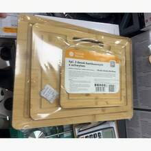3pcs Bamboo Cutting Board Set - Multifunctional Kitchen Prep Combo (With Portable Handle Design) - View 6