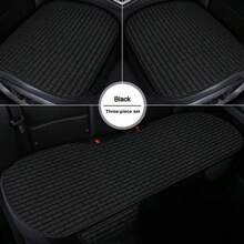 Full Set All-Season Linen Car Seat Covers, Breathable Non-Slip Seat Cushions, Wear-Resistant Skin-Friendly Easy To Clean, Full Coverage Design, Suitable For Sedan, SUV And Truck, Durable Car Interior Accessories, Perfect Holiday Gift For Car Owners - Cushion - View 3