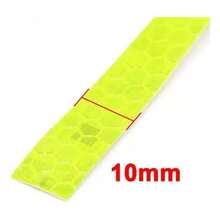 Reflective Protective Sticker For Car, Motorcycle, Bike, 1cm*8m, Yellow - Black - View 2