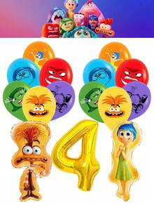 Disney 迪士尼生日主题气球套装，包含大型金色数字铝箔气球、色彩鲜艳的卡通人物乳胶气球以及“焦虑”和“喜悦”造型的铝箔气球。采用耐用且易于充气的材料制成，这套完整的气球套装可为主题生日派对、照相亭和庆祝活动增添趣味和沉浸式体验。 - 多款 - 查看 15