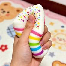 Dumpling Squishy Rainbow Layer Cake Toy Dessert Soft Toys For Teens & Adults Fun Novelty Gift For Birthdays Squish Dumplings - 多色的 - 查看 8