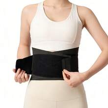 1pc Back Brace For Men Women - 8 Stays Ergonomic Lumbar Support Belt - Adjustable Breathable Back Support For Lifting - Black - View 9