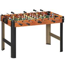 Foosball Table, 2 Balls, Non-Slip Handles, For Children And Adults, Scoreboard, MDF, Metal, Bright Colors - Brown - View 6