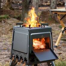 Estufa de leña Rocket Stove para acampada: pequeña estufa portátil para cocinar al aire libre - Normal - Ver 4