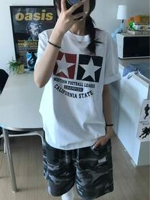 Women's T-Shirt For Spring And Summer - 白色 - 查看 1