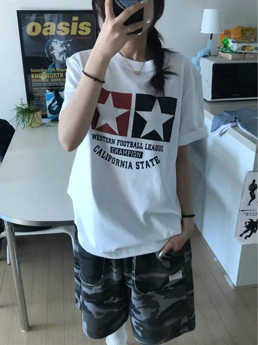 Women's T-Shirt For Spring And Summer - 白色 - 查看 1