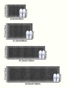 1件深灰色吸水矽藻土地墊，適用廚房、客廳地毯、浴室洗衣房、臥室、室內/室外、辦公室、走廊、防滑門墊、房間節日裝飾、走道、書房遊戲區地毯 - 深灰色 - 查看 5