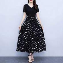 Plus Size Dresses - Black - View 8
