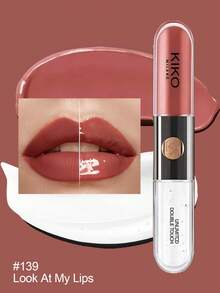 KIKO Milano 139 Infinite 双头持久液体唇膏，24 小时持妆 + 亮泽双效，防晕染防水丝绒妆效 + 镜面光泽，持妆 16 小时，不沾杯，滋养舒适，意大利制造，节日/母亲节礼物，6 毫升/0.2 液盎司 - 139 - 查看 3