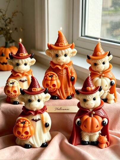 Khuôn nến hình bò cao nguyên cho Halloween, khuôn silicon hình bò cao nguyên dễ thương, kết hợp với các họa tiết trang trí Halloween độc đáo như phù thủy, bí ngô, mèo, dơi, mềm mại và dễ lấy nến ra khỏi khuôn, thích hợp để làm nến thơm thủ công, trang trí nhà cửa, sưu tập đồ thủ công, tạo ra những sản phẩm nến sáng tạo cho các dịp lễ hội.