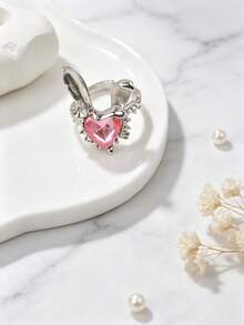 10Pcs/Lot Exquisite Fashion Pink Rhinestone Women's Rings, Elegant Butterfly Heart Jewelry Accessories For Romantic Dates Daily Wear Gift(No Box) - 10-piece Pink Rhinestone Cat's Eye Ring - View 12