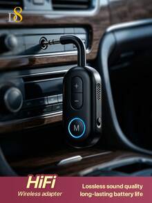D8 Car Mounted Wireless Adapter, Wireless 5.3 Bluetooth Adapter, Lossless HiFi Sound Quality, Hands-Free Calling, Drive Free Plug And Play, Anti-Interference Strong Signal, Universal Car Multimedia Accessory, Wide Compatibility For IOS Android - Multicolor - View 3