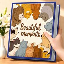 1pc Classic Velvet Photo Album, 6 Inch, 200 Pockets, Extra Large Capacity Growth Record Album Fits 200 Horizontal Photos, Multiple Colors Available, Suitable For Wedding, Family, Anniversary, Youth, Vacation, Valentine's Day, Memory Book Gift - 1PC - View 8