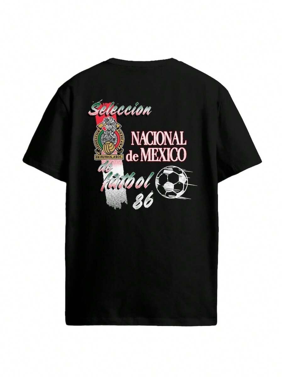 Camiseta retro negra de la selección nacional de México 86 - Negro - Ver 1