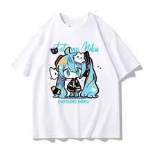 Japanese Anime  Men Women's T-Shirt Harajuku Street Casual Fashion Cotton Short-Sleeve Soft And Breathable - 黑色 - 查看 10