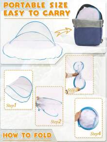 Portable Mosquito Net Tent (Includes Frame And Mesh Cover) - Quick Setup, Suitable For Camping, Bed, Sleeping Bag/Outdoor Use, Compact Insect-Proof Mesh, Ideal For Travel, Emergency Shelter, Washable Design - Multicolor - View 10
