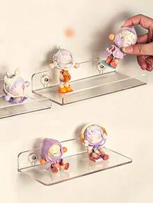 1 Bộ kệ đựng đồ nhà tắm gắn tường bằng acrylic, không cần khoan, trong suốt - Trong sáng - Xem 9