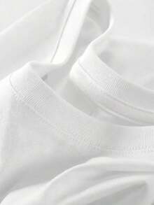 Heavyweight Cotton T-Shirt With A Floral Heart Print, Perfect For Mother's Day. Women's Summer T-Shirt, White, Crew Neck, Short Sleeves, Casual Style. Classic Fit, Soft Fit For Everyday Wear, 100% Cotton - 白色 - 查看 3