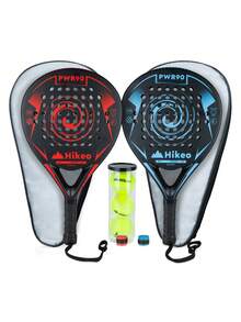 Hikeo 2 Padel Rackets With Covers, Balls And Grips. Carbon Fiber Rackets - Multicolor - View 1