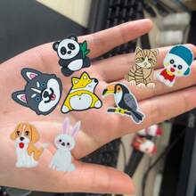 8pcs/Set Cute Animal Hole Shoe Flower Decoration Set, Creative DIY Shoe Accessories, Suitable For Children And Adults, Garden Shoes Decor - Multicolor - View 4