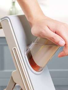 Brodark Máy thái rau củ quay tay, dễ dàng tạo ra những lát khoai tây/sợi cà rốt đều nhau, màu xám bạc, trợ thủ đắc lực trong nhà bếp với hộp đựng trong suốt, cần thiết cho những món salad lành mạnh. - Xám - Xem 5