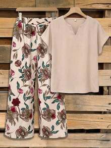 Faunlyn Conjunto de dos piezas de mujer para uso diario - Multicolor - Ver 8