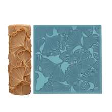 1pc Ginkgo Leaf Texture Roller, Manual Clay Rolling Tool, Embossed Texture Roller Texture, Suitable For Pottery, Manufacturing, DIY Crafts - Durable Hand Forming Mold, Suitable For High Detail 3D Rollers Of Polymer Clay, Ceramics, And Pottery Crafts - Apricot - View 2