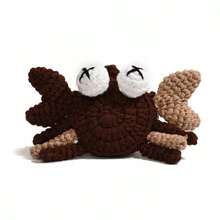 1 Pcs Cartoon Cute New Large Crab Knitted Bag Finished Mobile Phone Bag Crossbody Bag - B - Xem 3