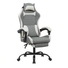 Elegant And Simple Gaming Chair WL - Dusty Green,White - 查看 5